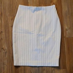 White Stripe Pencil Skirt
